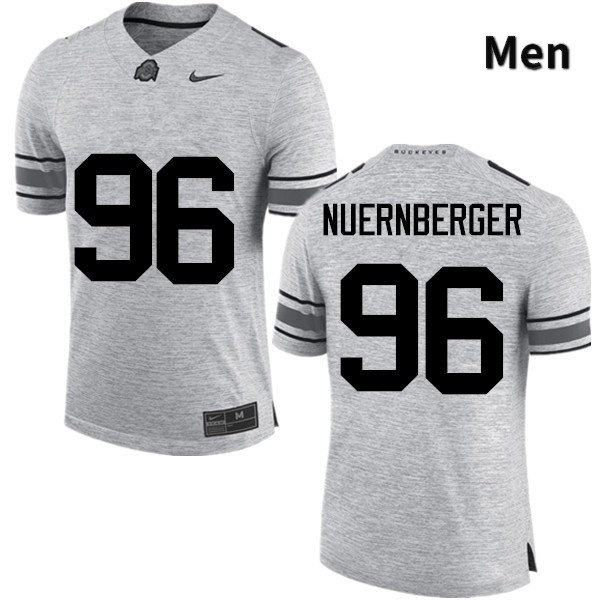 Ohio State Buckeyes Sean Nuernberger Men's #96 Gray Game Stitched College Football Jersey